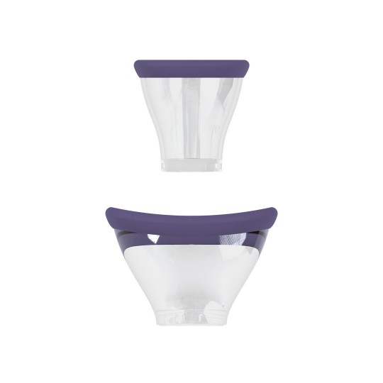 SENSUAL - RECHARGEABLE VULVA AND BREAST PUMP - PURPLE