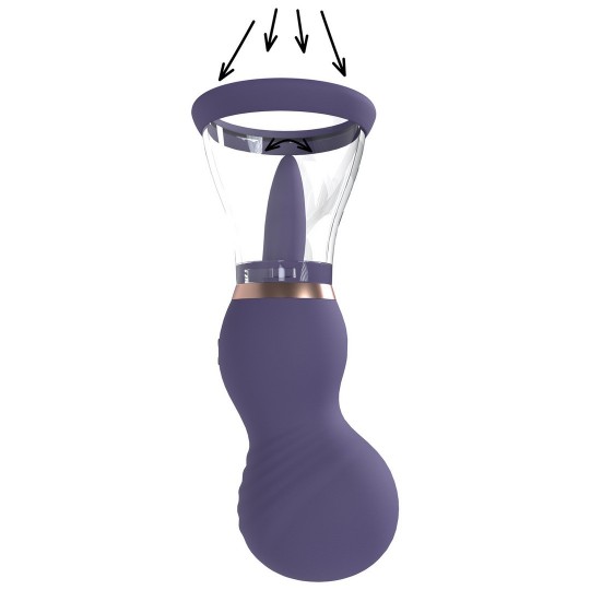 SENSUAL - RECHARGEABLE VULVA AND BREAST PUMP - PURPLE