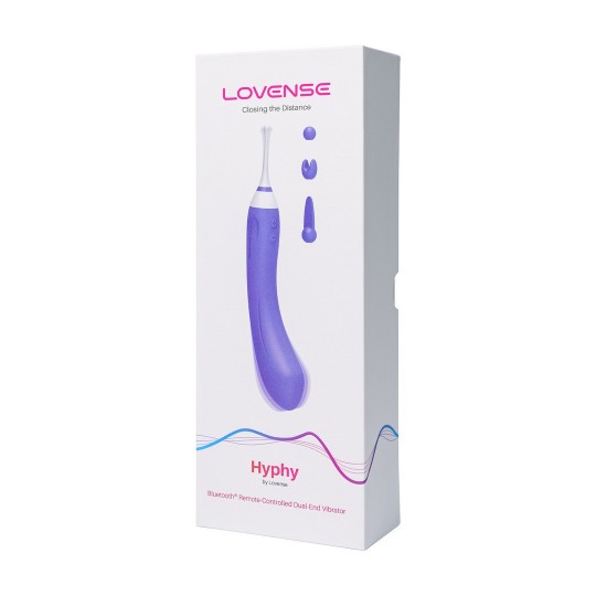 HYPHY - REMOTE CONTROL DUAL-ENDED VIBRATOR WITH ATTACHMENTS - PURPLE