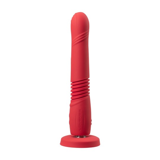 GRAVITY - APP-CONTROLLED AUTOMATIC THRUSTING AND VIBRATING DILDO - RED
