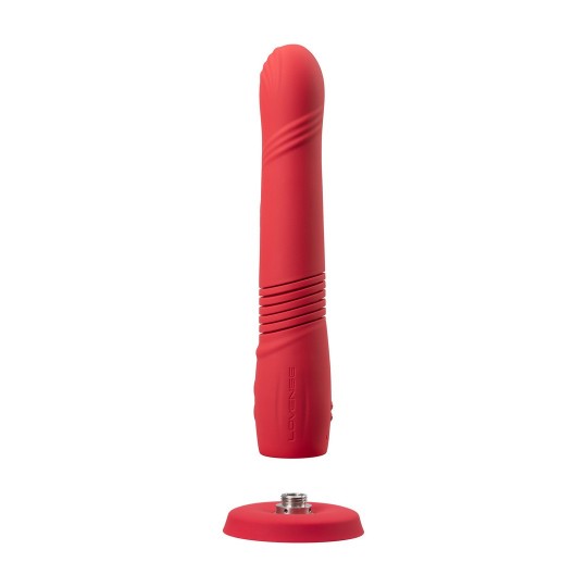 GRAVITY - APP-CONTROLLED AUTOMATIC THRUSTING AND VIBRATING DILDO - RED
