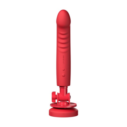MISSION 2 - VIBRATING SUCTION CUP DILDO WITH TOUCH-SENSE - RED