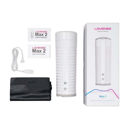 MAX 2 - BLUETOOTH APP-CONTROLLED MALE MASTURBATOR - WHITE