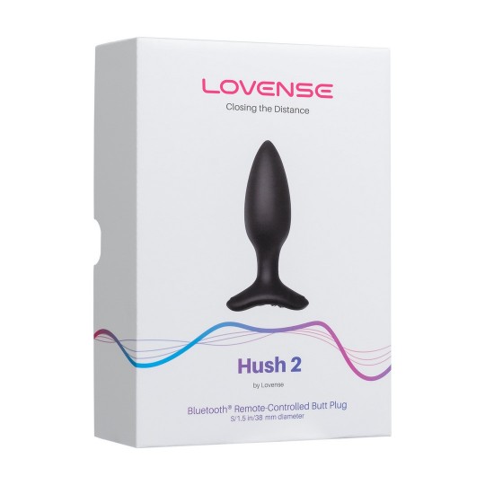 HUSH 2 - APP-CONTROLLED VIBRATING BUTT PLUG - 1.5 / 3,8 CM - BLACK