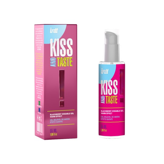 GEL À BAISER AVEC EFFET DE CHALEUR KISS AND TASTE ARÔME DE MÛRE INTT 55ML