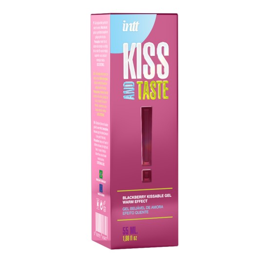 GEL À BAISER AVEC EFFET DE CHALEUR KISS AND TASTE ARÔME DE MÛRE INTT 55ML