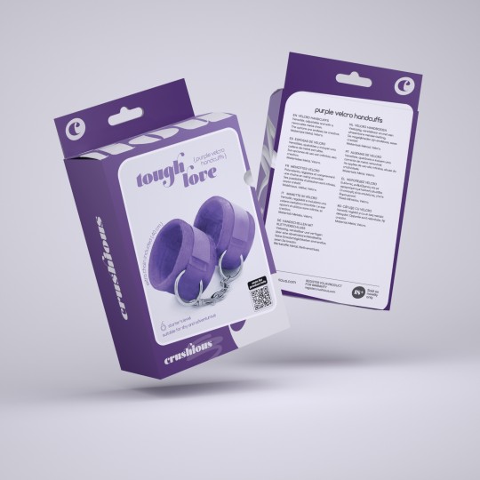 ESPOSAS DE VELCRO TOUGH LOVE CON CADENA DE 40CM EXTRA CRUSHIOUS MORADO