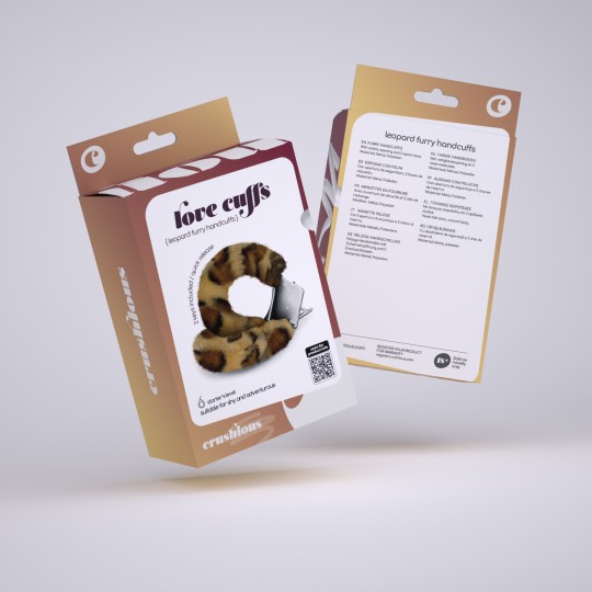 MENOTTES DE PELUCHE LOVE CUFFS CRUSHIOUS LÉOPARD