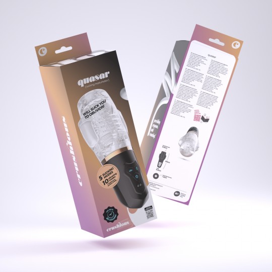 QUASAR MASTURBADOR RECARGABLE CON SUCCIÓN CRUSHIOUS