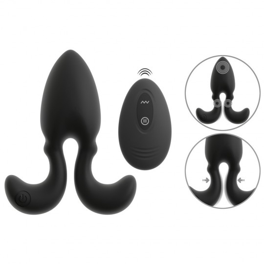 RC VIBRATING BUTT PLUG WITH FLEXIBLE ARMS