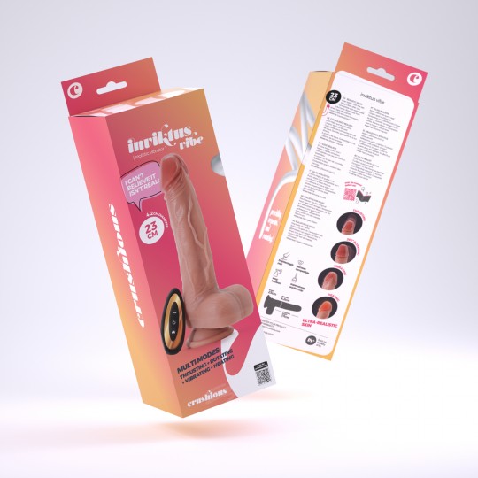 VIBRATORE INVITIKTUS VIBE 9 IN SILICONE LIQUIDO CRUSHIOUS COLOR CARNE