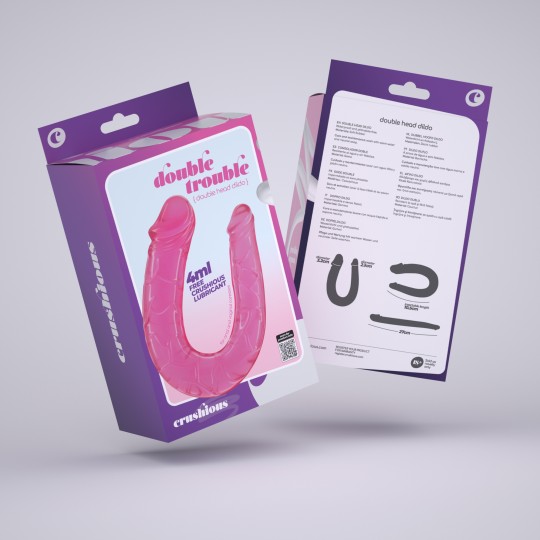 CONSOLADOR DOBLE DOUBLE TROUBLE CRUSHIOUS ROSA