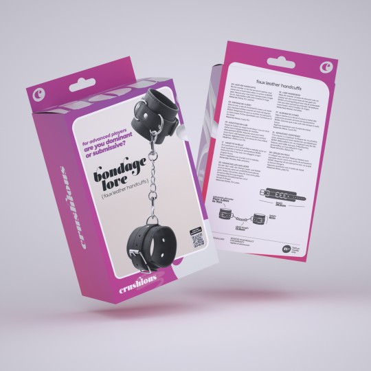 ALGEMAS DE COURO BONDAGE LOVE CRUSHIOUS PRETAS