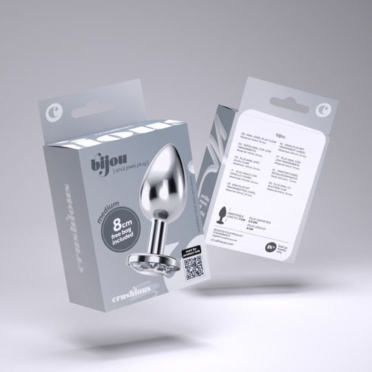 PLUG ANALE GIOIELLO BIJOU TRASPARENTE MEDIO CRUSHIOUS