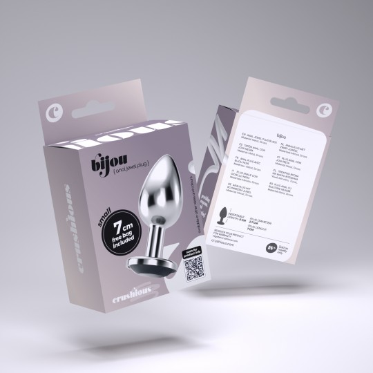 PLUG ANALE GIOIELLO BIJOU NERO PICCOLO CRUSHIOUS