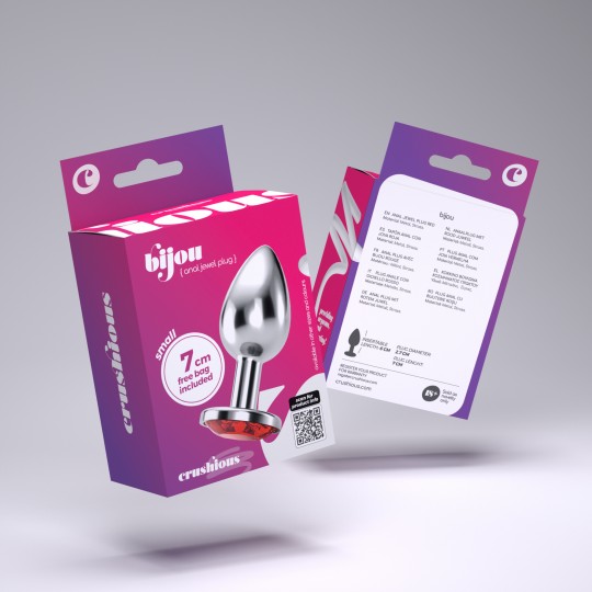 PLUG ANAL BIJOU ROUGE PETIT CRUSHIOUS AVEC SAC VELOUTÉ GRATUIT