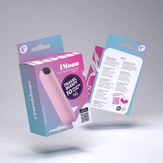 CRUSHIOUS IMOAN RECHARGEABLE VIBRATING BULLET BABY PINK
