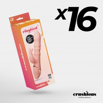 CONFEZIONE DA 16 VIBRATORE RINGLORD RABBIT CRUSHIOUS