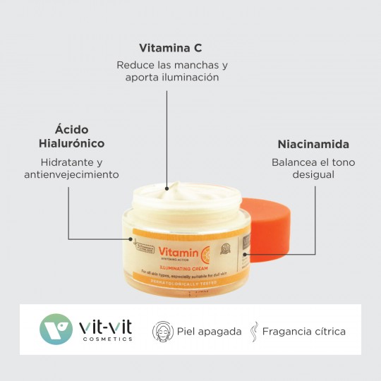 CREMA GIORNO ILLUMINANTE VITAMIN C 50ML VIT VIT COSMETICS