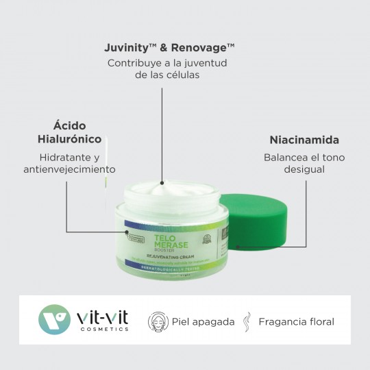 CREMA GIORNO RINGIOVANENTE TELOMERASE BOOSTER 50ML VIT VIT COSMETICS