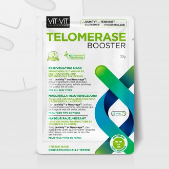 MÁSCARA DE TECIDO FACIAL TELOMERASE BOOSTER VIT VIT COSMETICS 20GR
