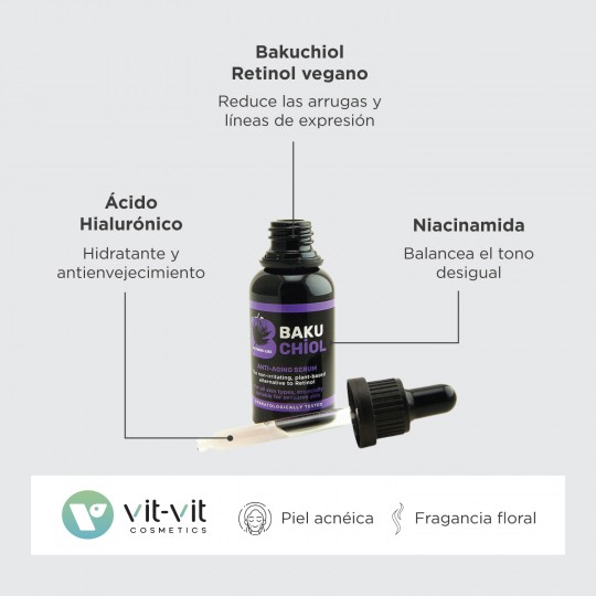 SERÚM ANTI-IDADE BAKUCHIOL VIT VIT COSMETICS 30ML