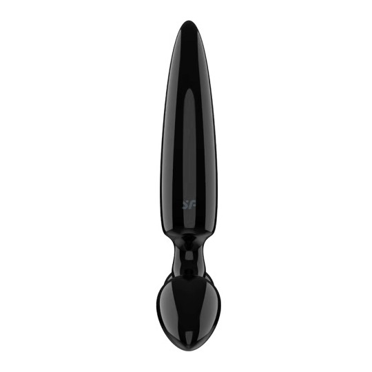 GODE EN VERRE AVEC PLUG TRIPLE CRYSTAL 1 NOIR SATISFYER