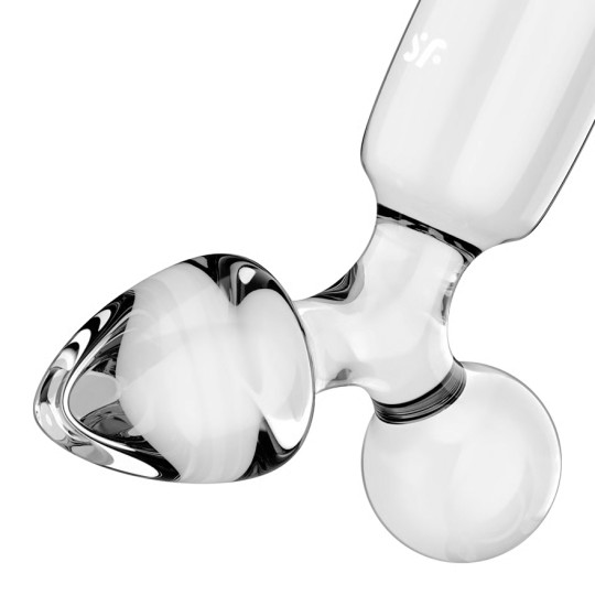 GODE EN VERRE AVEC PLUG TRIPLE CRYSTAL 1 TRANSPARENT SATISFYER
