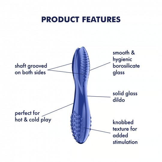 GODE EN VERRE DAZZLING CRYSTAL 2 BLEU SATISFYER
