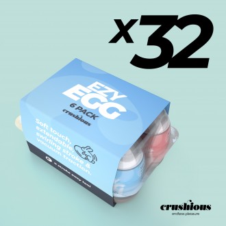 PACK OF 32 CRUSHIOUS EZY EGG 6 PACK MASTURBATING EGGS