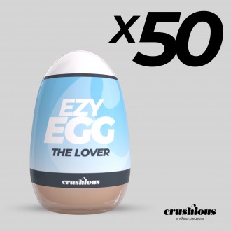 PACK DE 50 ŒUF MASTURBATEUR EZY EGG THE LOVER CRUSHIOUS