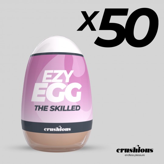 PACK DE 50 ŒUF MASTURBATEUR EZY EGG THE SKILLED CRUSHIOUS