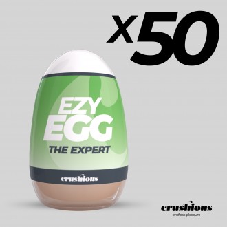 PACK OF 50 CRUSHIOUS EZY EGG THE EXPERT MASTURBATOR EGG