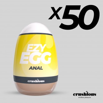 PACK DE 50 ŒUF MASTURBATEUR EZY EGG ANAL CRUSHIOUS