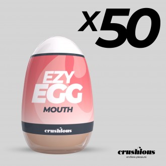 PACK OF 50 CRUSHIOUS EZY EGG ORAL MASTURBATOR EGG