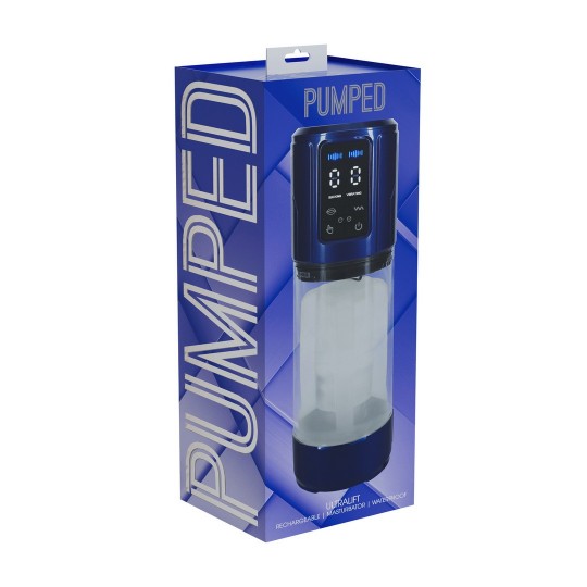 ULTRALIFT - AUTOMATIC WATERPROOF MASTURBATOR PUMP - METALLIC BLUE