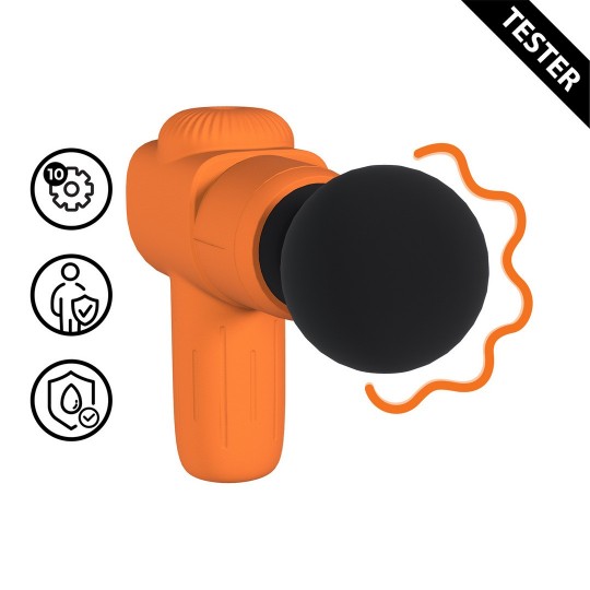 MINI RECHARGABLE MICROBOOST MASSAGER - ORANGE - TESTER