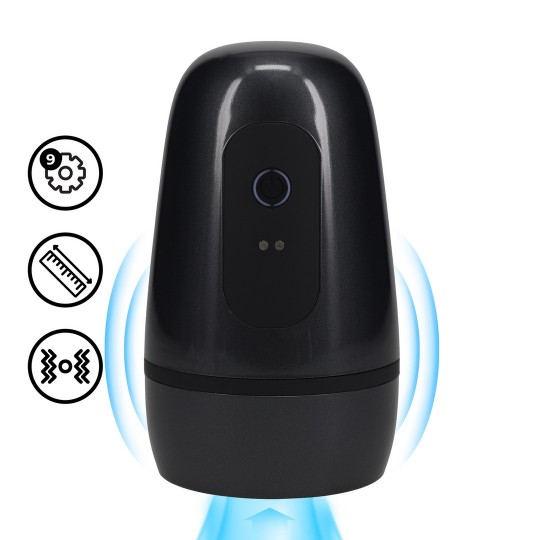 MASTURBADOR DE SUCCIÓN DE PRESIÓN NEGATIVA CON VIBRACIÓN PULSAR GUN METAL PUMPED