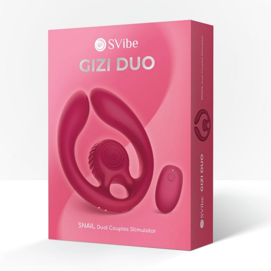 GIZI DUO - ESTIMULADOR DOBLE PARA PAREJAS - BURDEOS