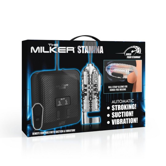 EL MILKER STAMINA - ESTIMULADOR AUTOMÁTICO DE VIBRACIÓN Y SUCCIÓN - TRANSPARENTE
