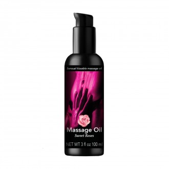 SENSUAL KISSABLE MASSAGE OIL - SWEET ROSES - 3 FL OZ / 100 ML