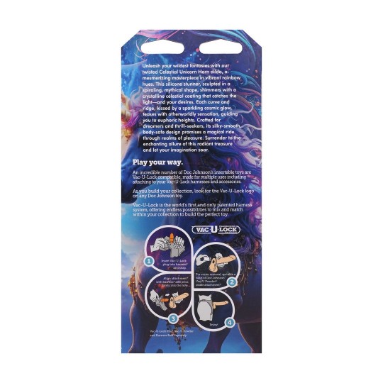 FANTASY FUCKERS - CUERNO DE UNICORNIO CELESTIAL - BRILLA EN LA OSCURIDAD - MULTICOLOR