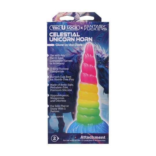 FANTASY FUCKERS - CUERNO DE UNICORNIO CELESTIAL - BRILLA EN LA OSCURIDAD - MULTICOLOR