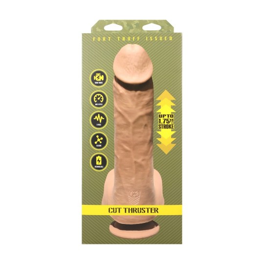 CUT THRUSTER - VIBRADOR CON MOVIMIENTO DE EMPUJE - VAINILLA