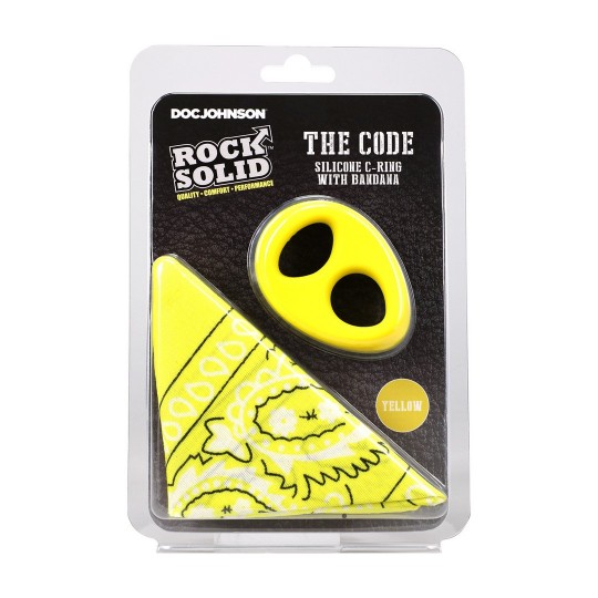 THE CODE - ANILLO DE SILICONA CON BANDANA - AMARILLO