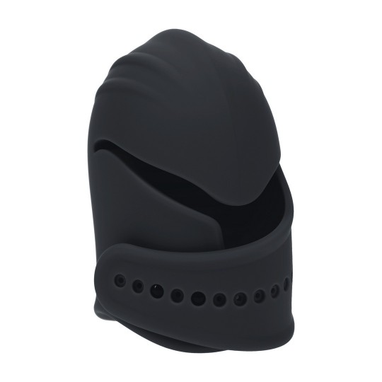 ESTIMULADOR DE GLANDE AJUSTABLE EN SILICONA CON VIBRACIÓN NEGRO LEVELZ 