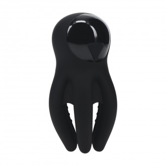 ESTIMULADOR DE GLANDE DIGITAL CON VIBRACIÓN Y TENTÁCULOS NEGRO LEVELZ 