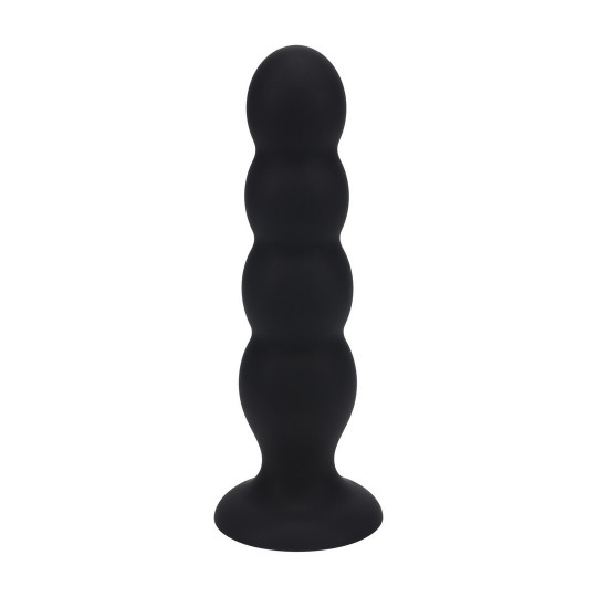 PLUG ANAL DE SILICONA LÍQUIDA QUAD RATTLE XL NEGRO LEVELZ