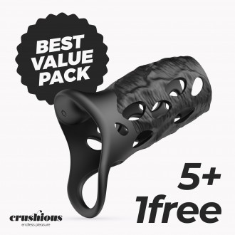PACK 5 + 1 GRÁTIS BATIATUS ANEL ARMADURA PARA O PÉNIS CRUSHIOUS