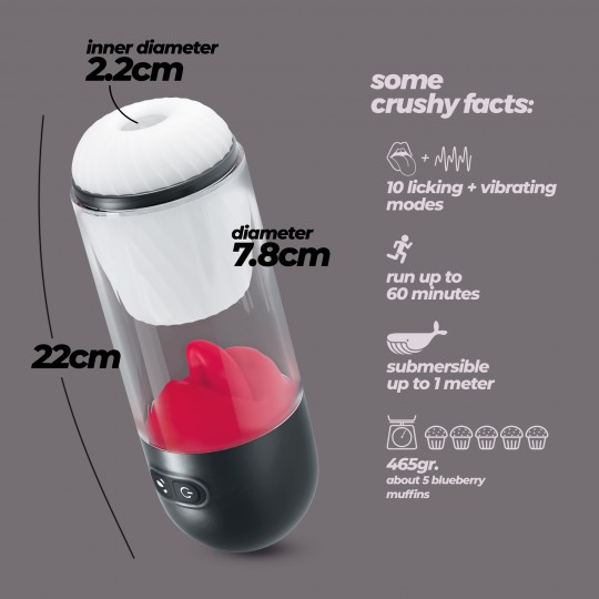 CRUSHIOUS SLURPY 2 IN 1 DETACHABLE MASTURBATOR